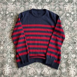 2010’s Striped Navy and Red Men's Sweater